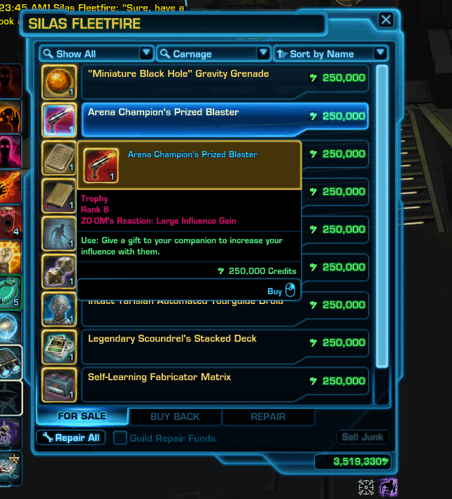 Star Wars: The Old Republic - Companion Influence Guide