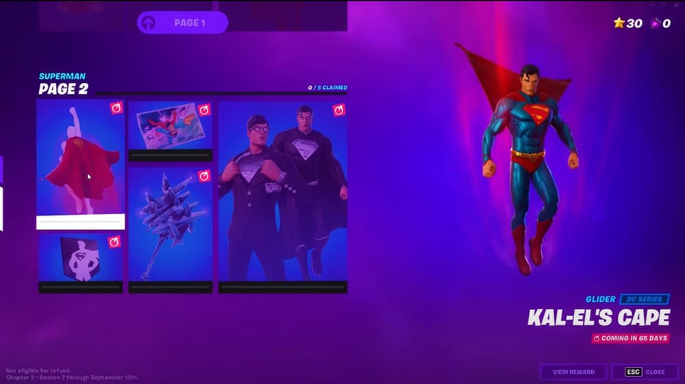 Superman Flies Into Fortnite's Chapter 2 Season 7 Battle Pass