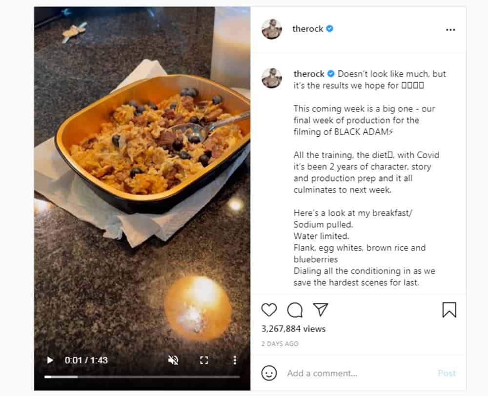 Dwayne Johnson Shares Fitness Regimen And Confirms Final Week Of Production Of Black Adam