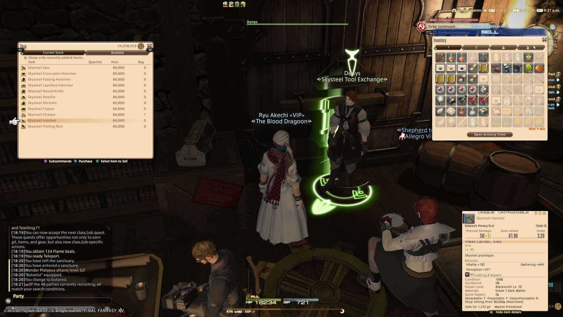 How To Get And Upgrade All Gatherers' Skysteel Tools