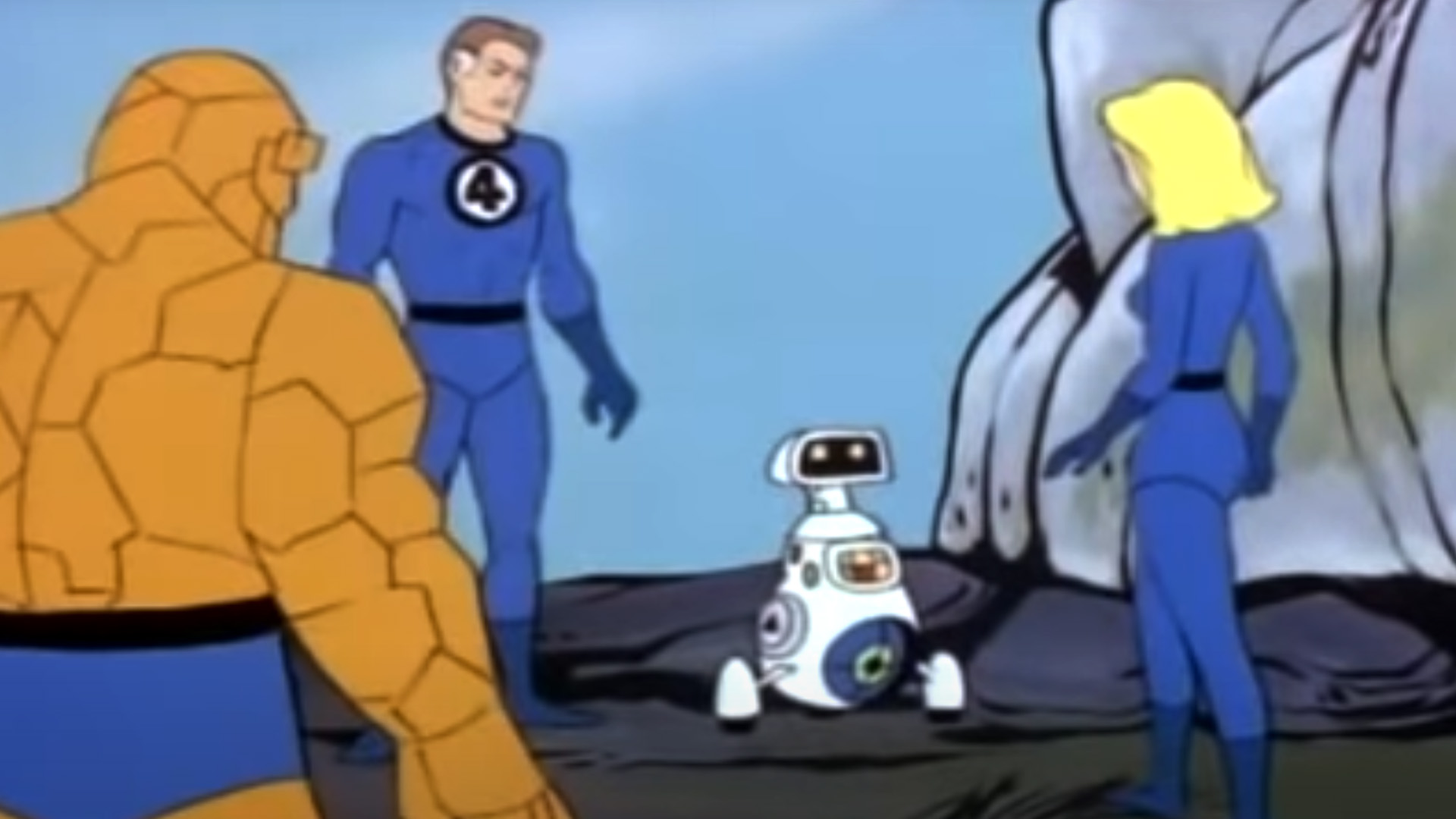 Even H.E.R.B.I.E. the Robot makes an appearance in the Fantastic Four teaser art. Created as a replacement for the Human Torch in the 1978 animated series, will he be appearing in the live-action movie?