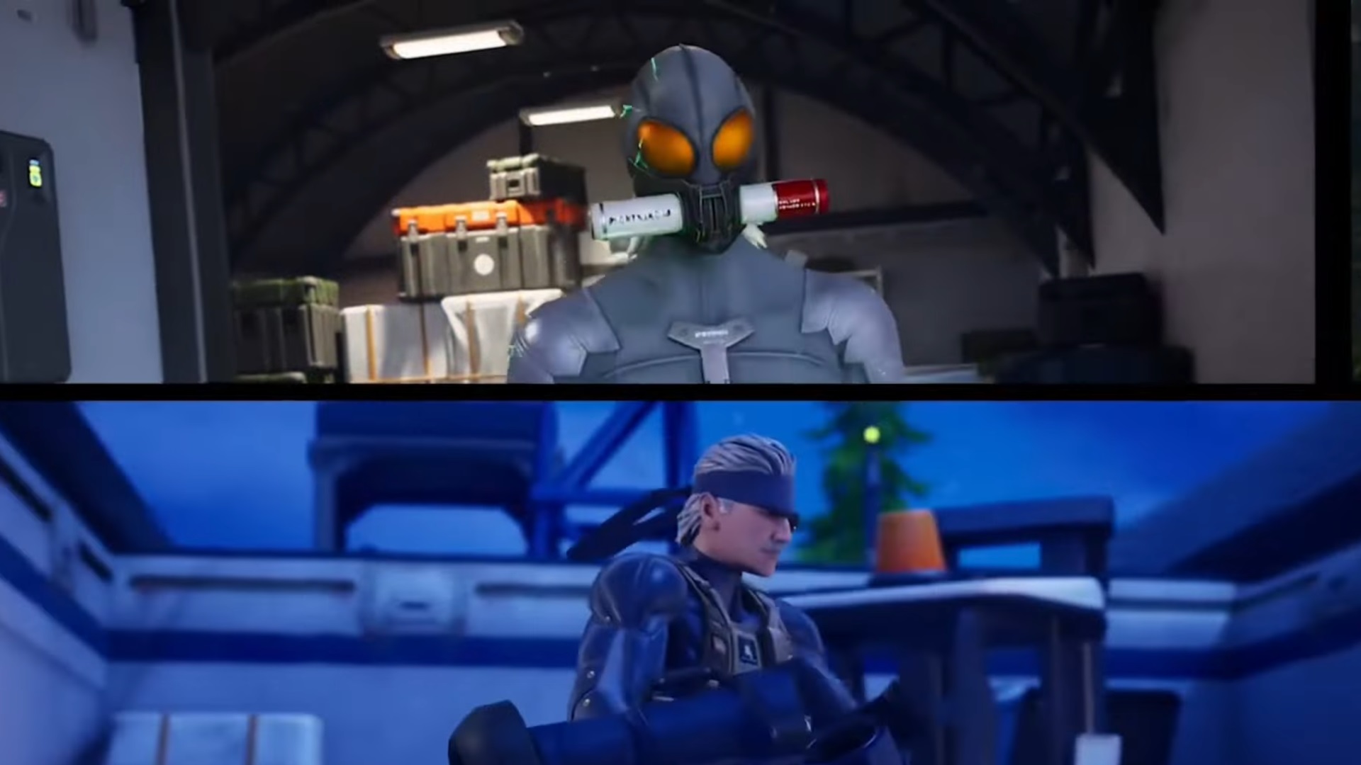 We're pretty sure the guy above in the trailer for the Solid Snake skin is Raiden, not Solid Snake.