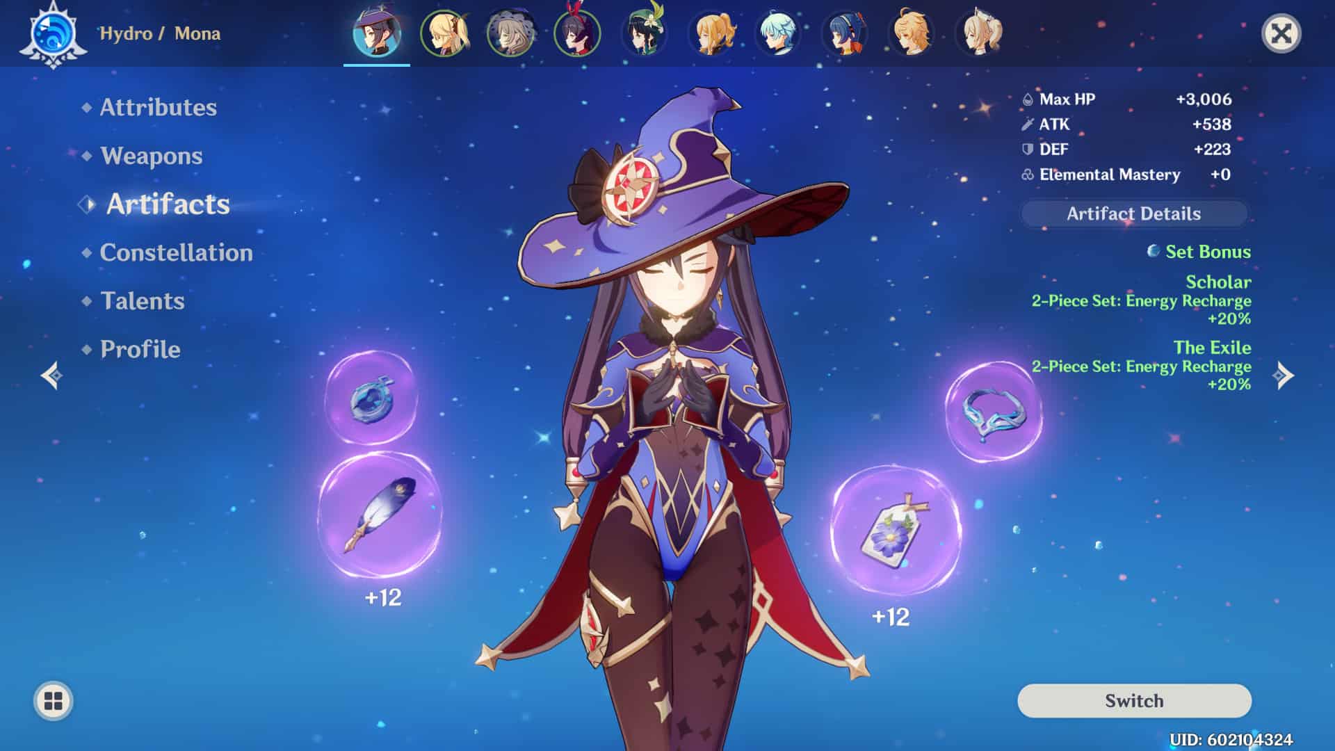 Top Builds For Mona In Genshin Impact