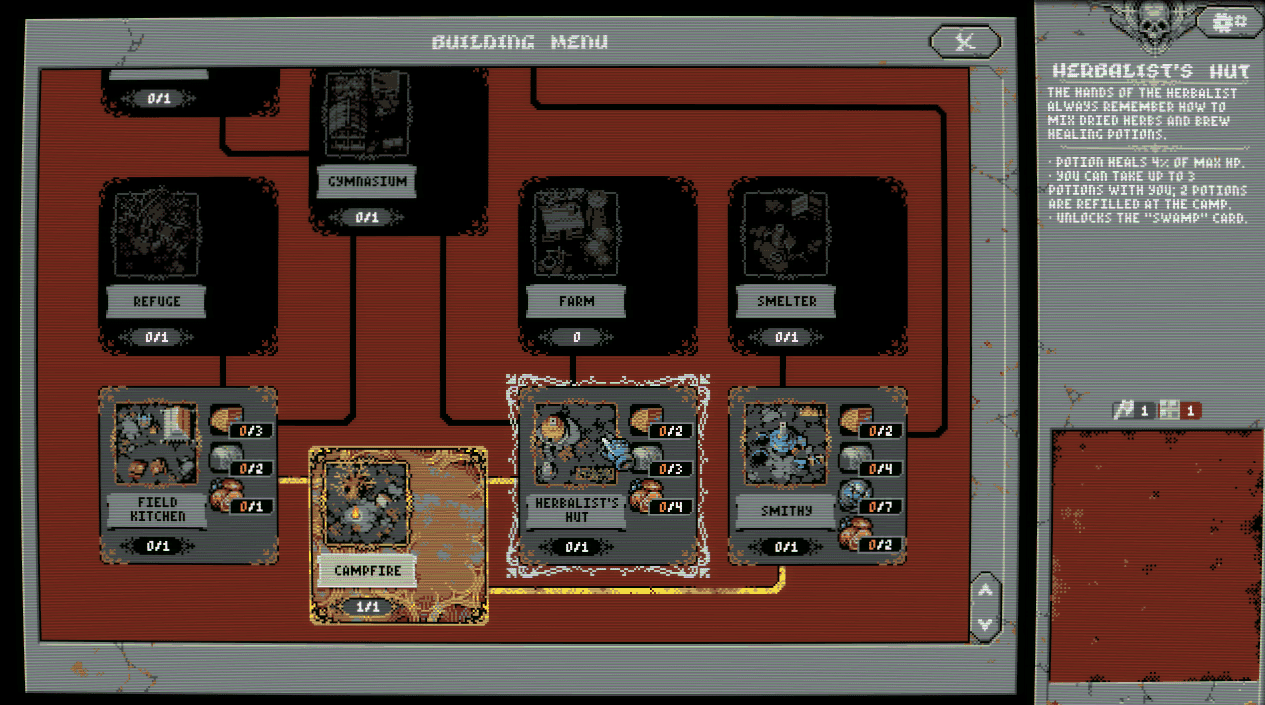 Camp Buildings Guide In Loop Hero