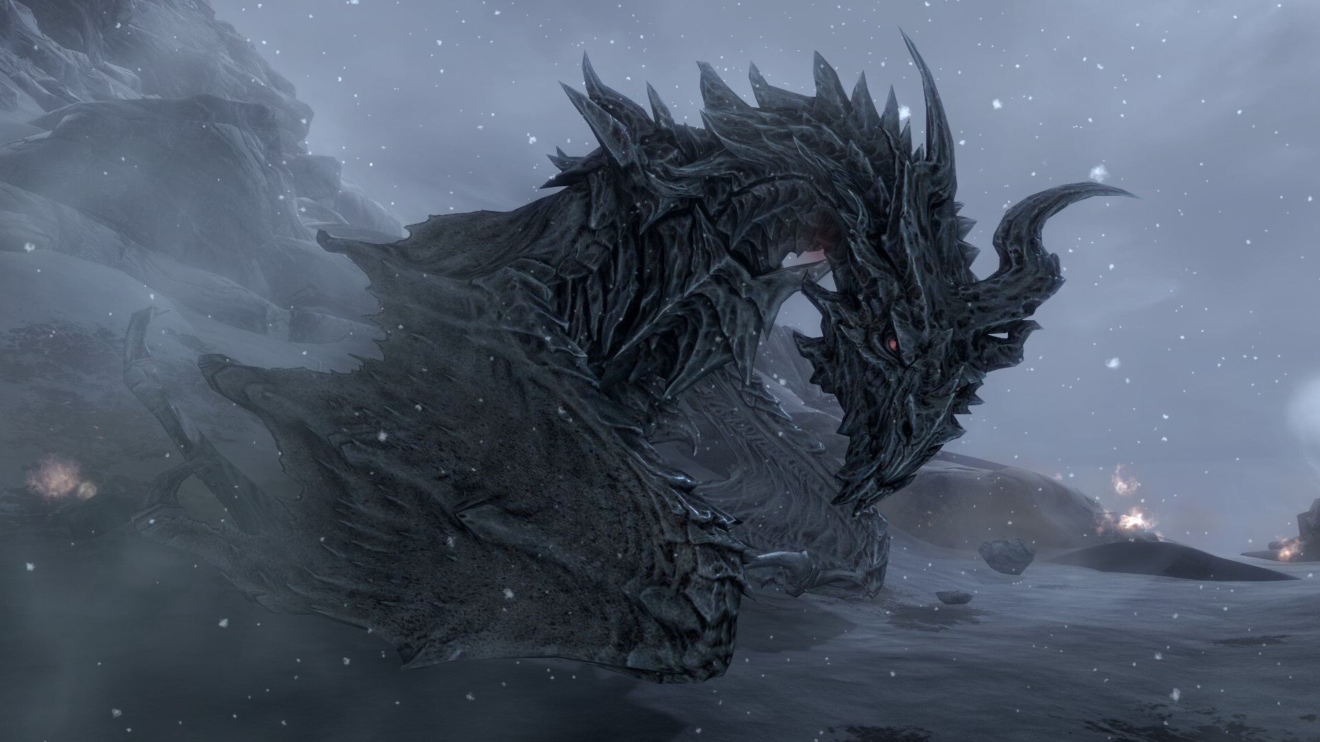 To be fair, it's hard to top fighting dragons in snow-filled mountains even if you're Bethesda.
