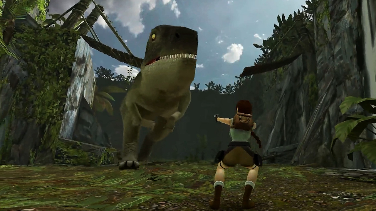 According to the details of the upcoming remastered Tomb Raider trilogy, the game controls will be accurate to the D-Pad functionality of the original versions. If you played them back then, you'll remember developing your skills early on against a T-Rex.