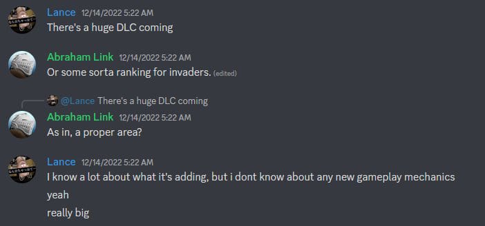 Elden Ring Discord Conversation