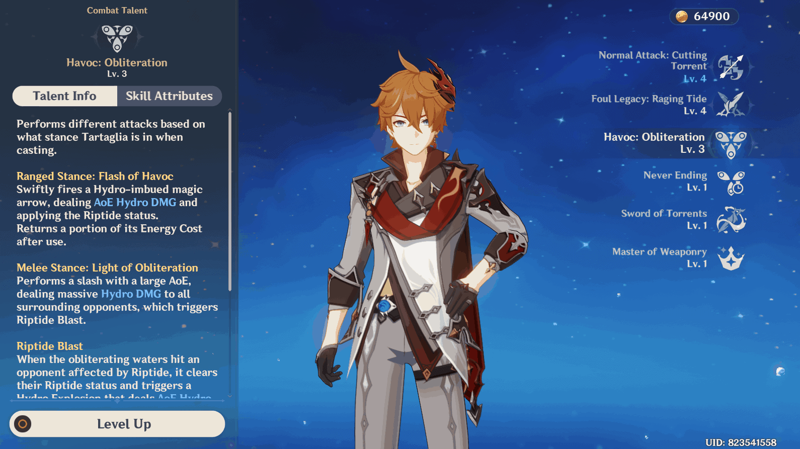 Top Builds For Tartaglia/childe In Genshin Impact