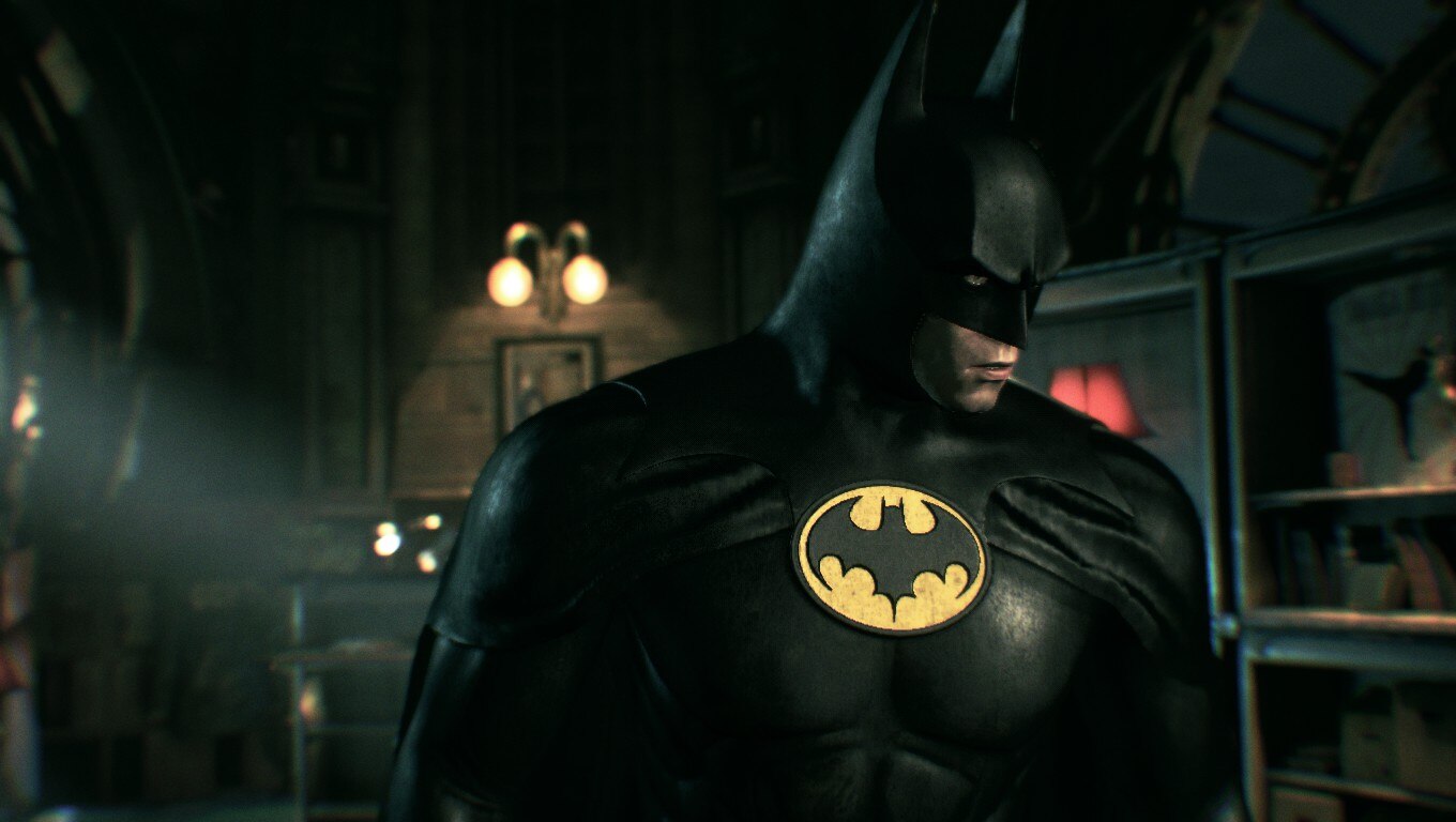 To be honest, we're surprised that Rocksteady didn't advertise Michael Keaton's Batman suit more in Arkham Knight right around the time of the release of The Flash.