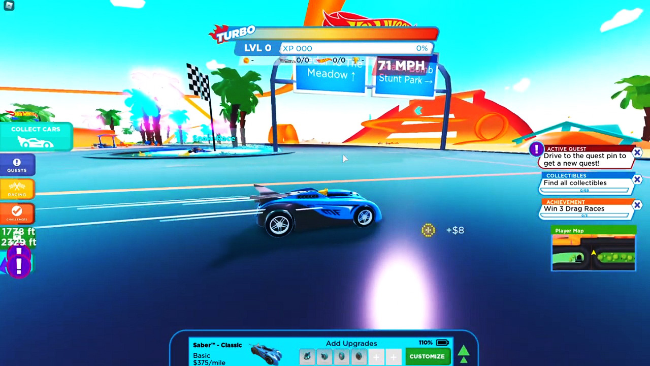 Race against other players through different regions and courses, driving your shiny new Hot Wheels vehicles. After all, the game is named Hot Wheels Open World.