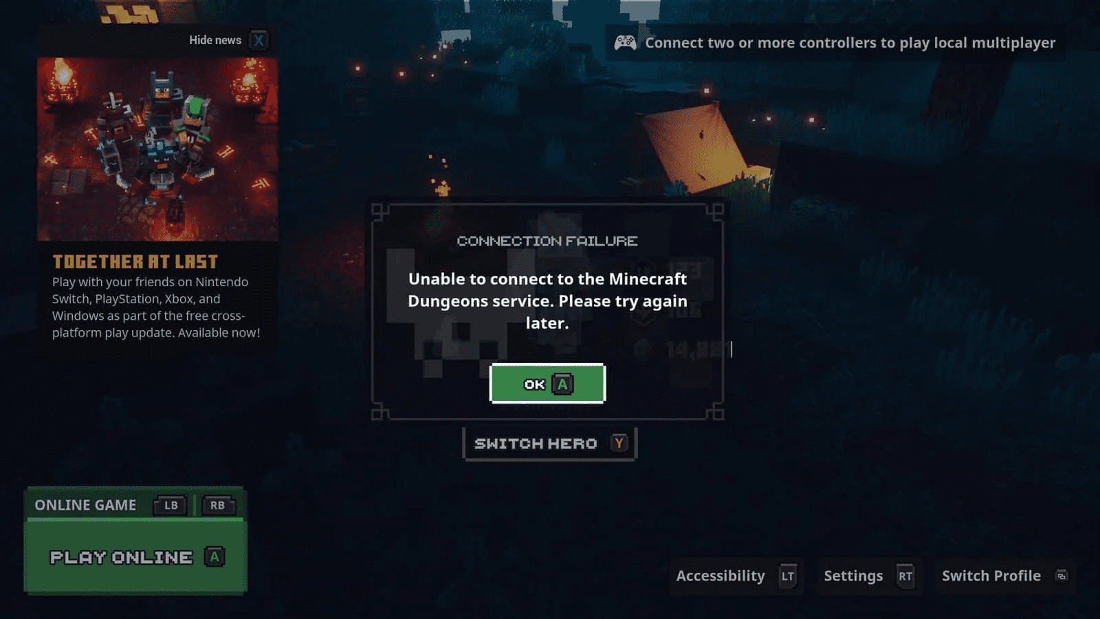 Minecraft Dungeons Cross-platform Play Guide